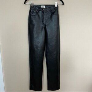 Aritzia Wilfred Faux Leather Straight Leg Pants sz 00